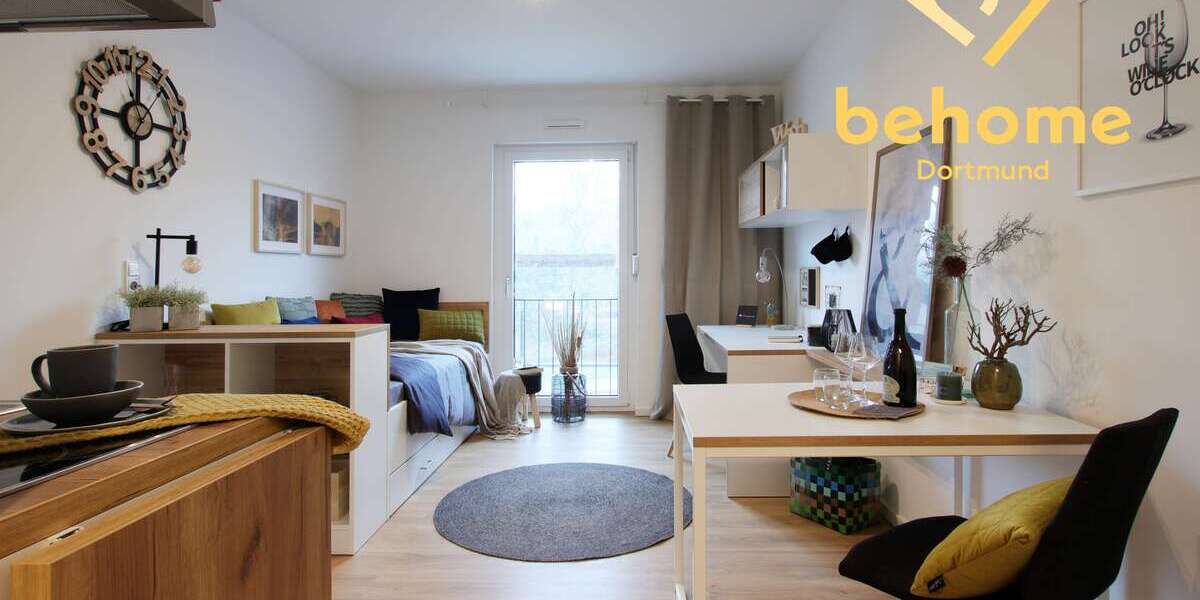 Etagenwohnung Dortmund Innenstadt West - 1 Zimmer, 22 m&sup2;, 459&euro; | Angebot:26754645