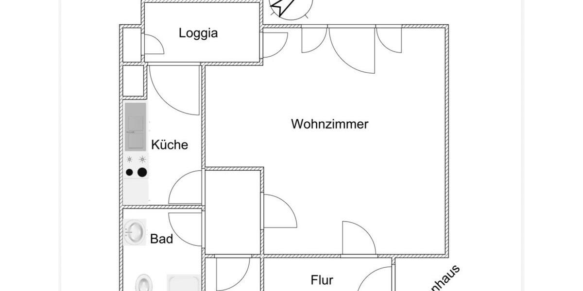 Etagenwohnung Essen Stadtbezirk VII - 1.5 Zimmer, 47 m&sup2;, 109.000&euro; | Angebot:24433528