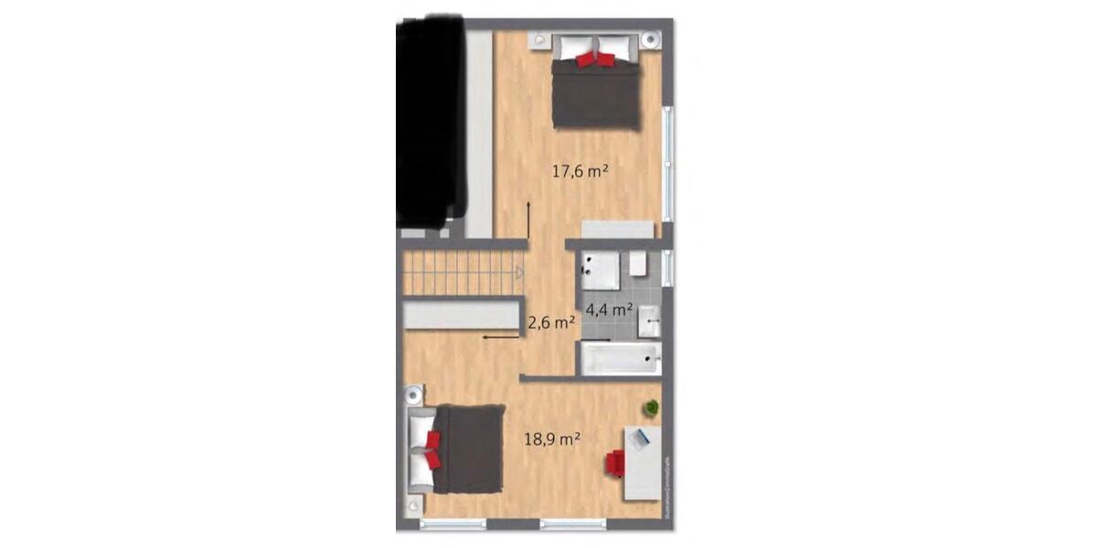 Maisonettenwohnung Essen Stadtbezirk III - 4.5 Zimmer, 126 m&sup2;, 1.750&euro; | Angebot:25960301
