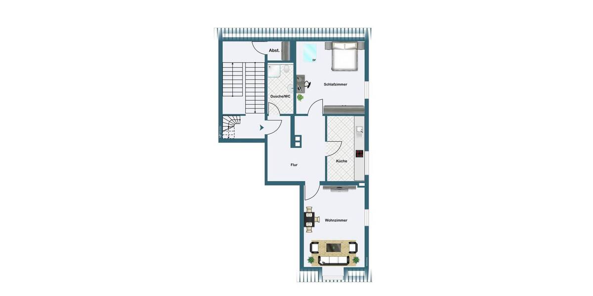 Etagenwohnung Dortmund Oestrich - 2 Zimmer, 55 m&sup2;, 129.500&euro; | Angebot:26627805