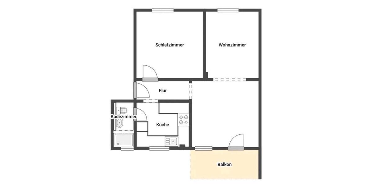 Etagenwohnung Gelsenkirchen Gelsenkirchen-Mitte - 3.5 Zimmer, 55 m&sup2;, 99.000&euro; | Angebot:25842499