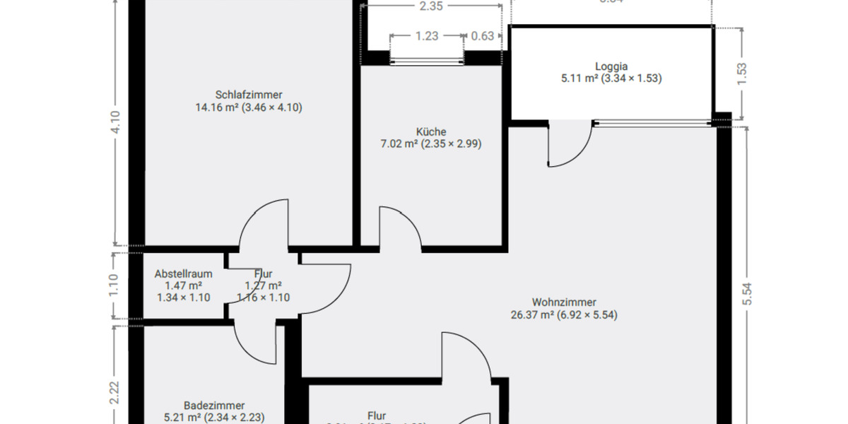 Etagenwohnung Hattingen - 2 Zimmer, 62 m&sup2;, 650&euro; | Angebot:25741406