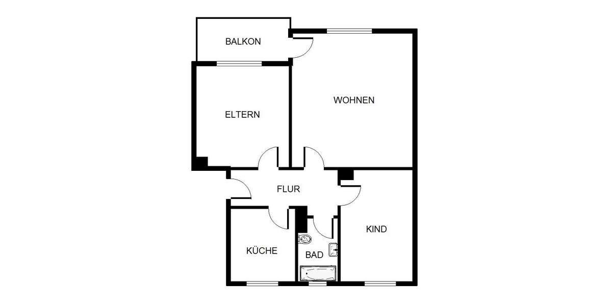 Etagenwohnung Herne Wanne-Bickern - 3 Zimmer, 66 m&sup2;, 539&euro; | Angebot:26098586
