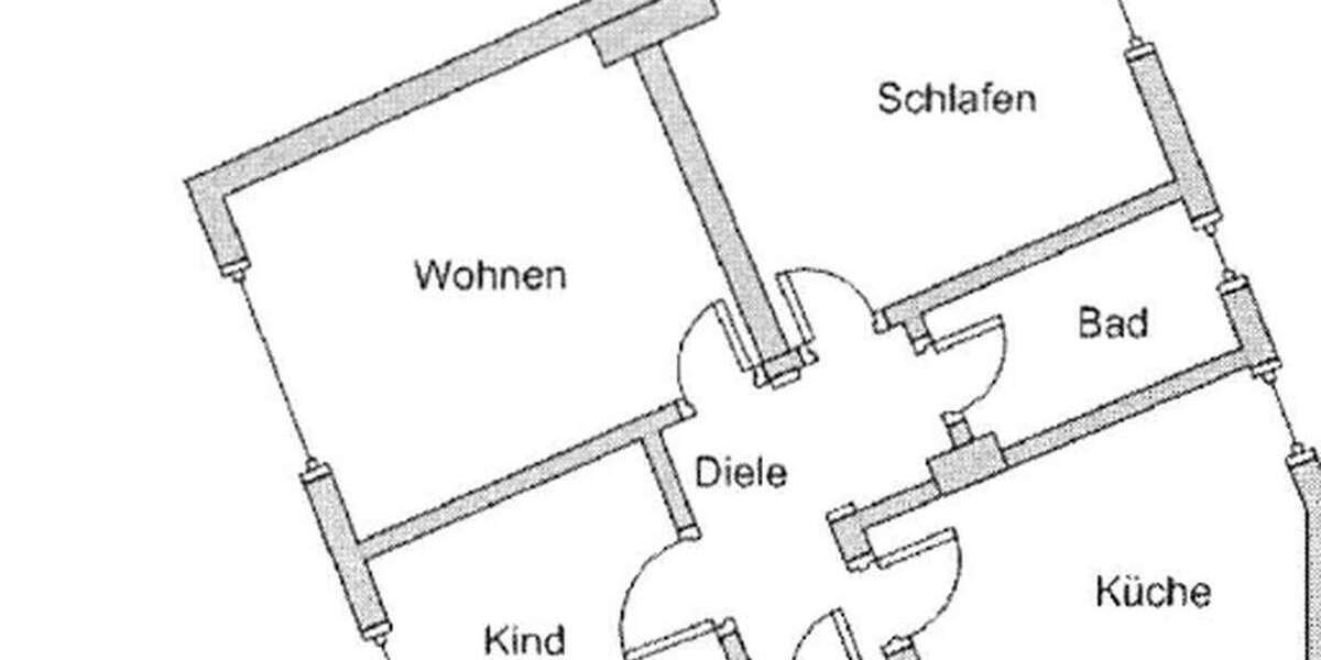 Etagenwohnung Essen Frohnhausen - 3 Zimmer, 67 m&sup2;, 800&euro; | Angebot:26002605