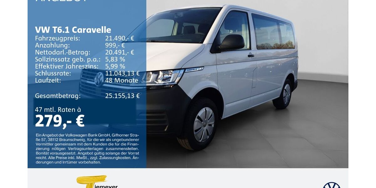 VW T6 Caravelle 91.169 km 21.490 &euro; Dorsten 46282