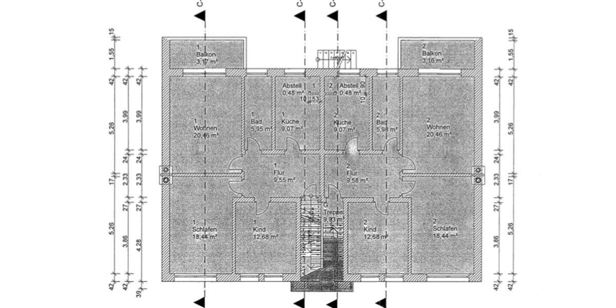 Etagenwohnung Dortmund Gartenstadt - 3 Zimmer, 82 m&sup2;, 999&euro; | Angebot:26626224