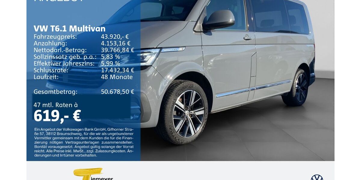 VW T6 Multivan 78.520 km 43.920 &euro; Bochum 44892