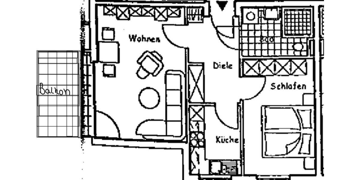 Etagenwohnung Bochum Bochum-Nord - 2 Zimmer, 50 m&sup2;, 625&euro; | Angebot:25931847