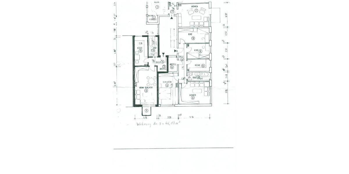 Etagenwohnung Gelsenkirchen Buer - 1.5 Zimmer, 46 m&sup2;, 69.000&euro; | Angebot:26086103