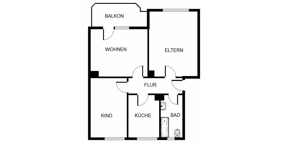 Etagenwohnung Gelsenkirchen Gelsenkirchen-Nord - 3 Zimmer, 57 m&sup2;, 459&euro; | Angebot:25751952