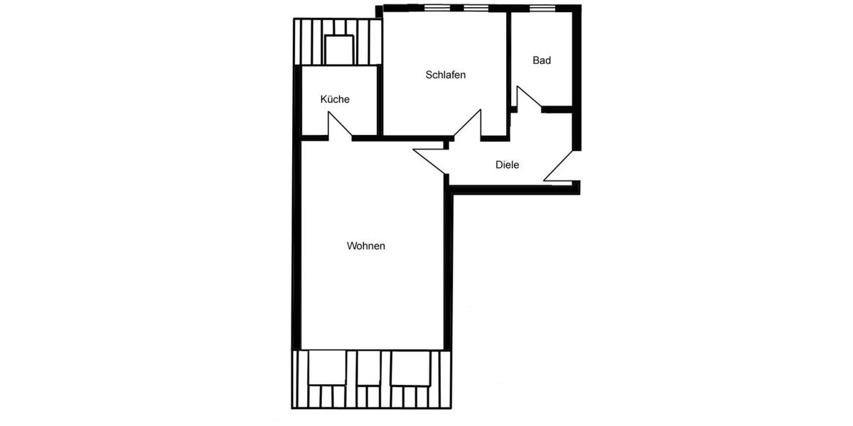 Dachgeschoßwohnung Essen Stadtbezirk III - 2 Zimmer, 58 m&sup2;, 436&euro; | Angebot:24772905