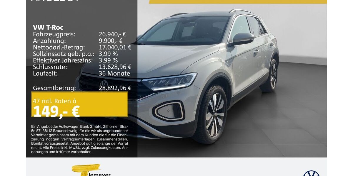 VW T-Roc 9.490 km 26.440 &euro; Dorsten 46282