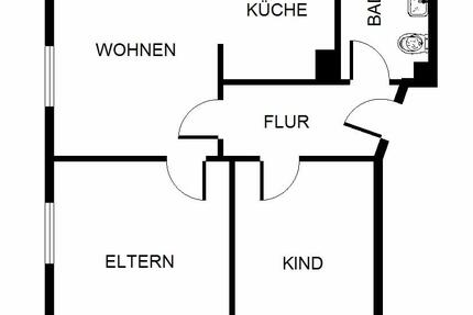 Wohnung Gelsenkirchen Gelsenkirchen-Nord - 3 Zimmer, 54 m&sup2;, 399&euro; | Angebot:21355416