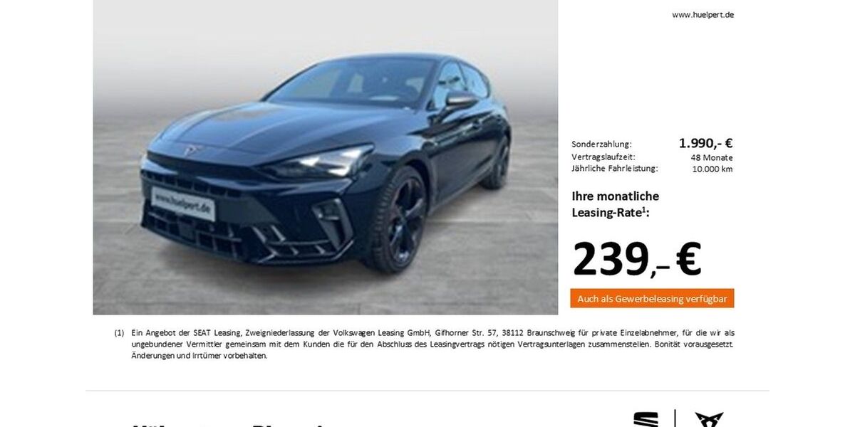 Cupra Leon 1.991 km 30.578 &euro; Dortmund 44269