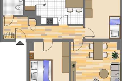 Wohnung Dortmund Gartenstadt - 3 Zimmer, 76 m&sup2;, 699&euro; | Angebot:27738823