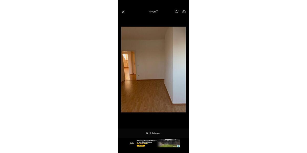 Dachgeschoßwohnung Gelsenkirchen Gelsenkirchen-Mitte - 2 Zimmer, 52 m&sup2;, 390&euro; | Angebot:26611665