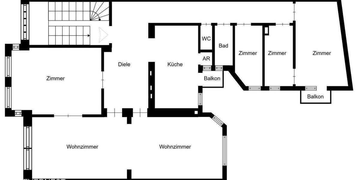 Etagenwohnung Dortmund Mitte - 6 Zimmer, 146 m&sup2;, 449.000&euro; | Angebot:25686462