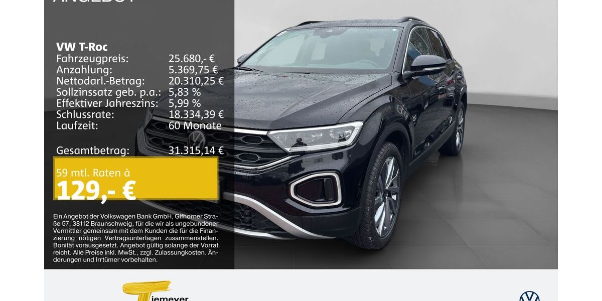 VW T-Roc 28.070 km 25.680 &euro; Recklinghausen 45663