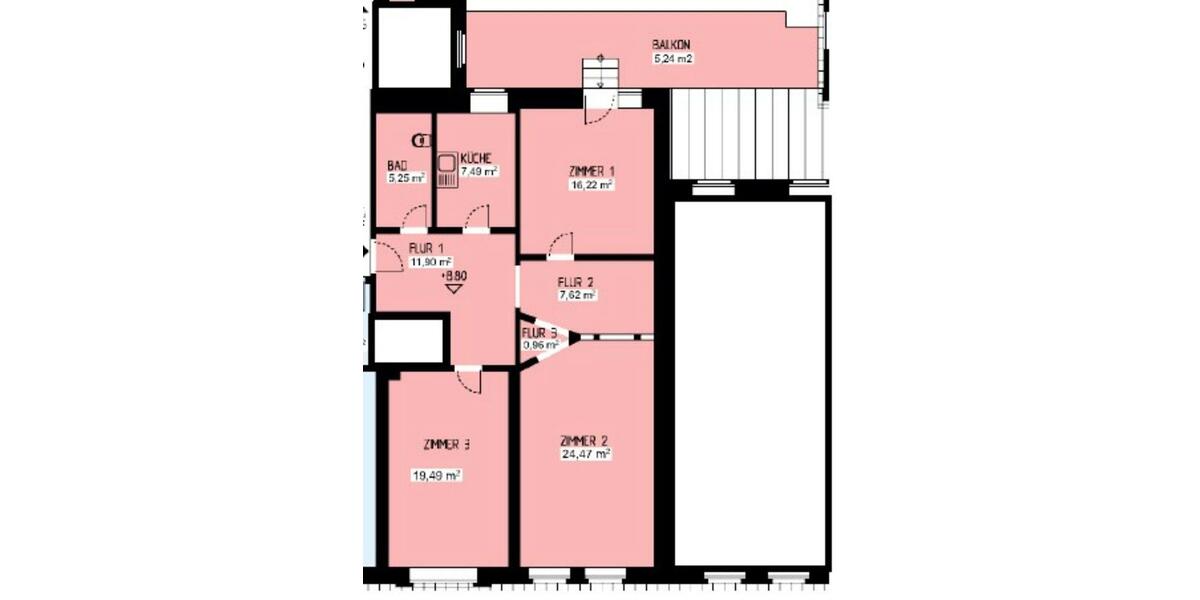 Etagenwohnung Dortmund Hörde - 3 Zimmer, 106 m&sup2;, 1.199&euro; | Angebot:25749527