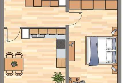 Wohnung Essen Südviertel - 2 Zimmer, 65 m&sup2;, 809&euro; | Angebot:26273351