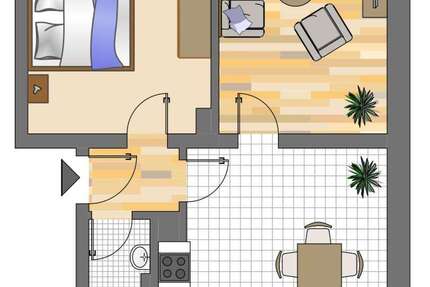 Wohnung Herne Wanne-Bickern - 2 Zimmer, 51 m&sup2;, 419&euro; | Angebot:27738850