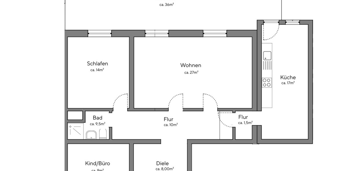 Etagenwohnung Lünen Altlünen - 3 Zimmer, 110 m&sup2;, 950&euro; | Angebot:25821841