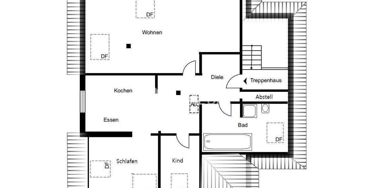 Etagenwohnung Herne (DG) Herne-Süd - 4 Zimmer, 89 m&sup2;, 139.000&euro; | Angebot:25677387