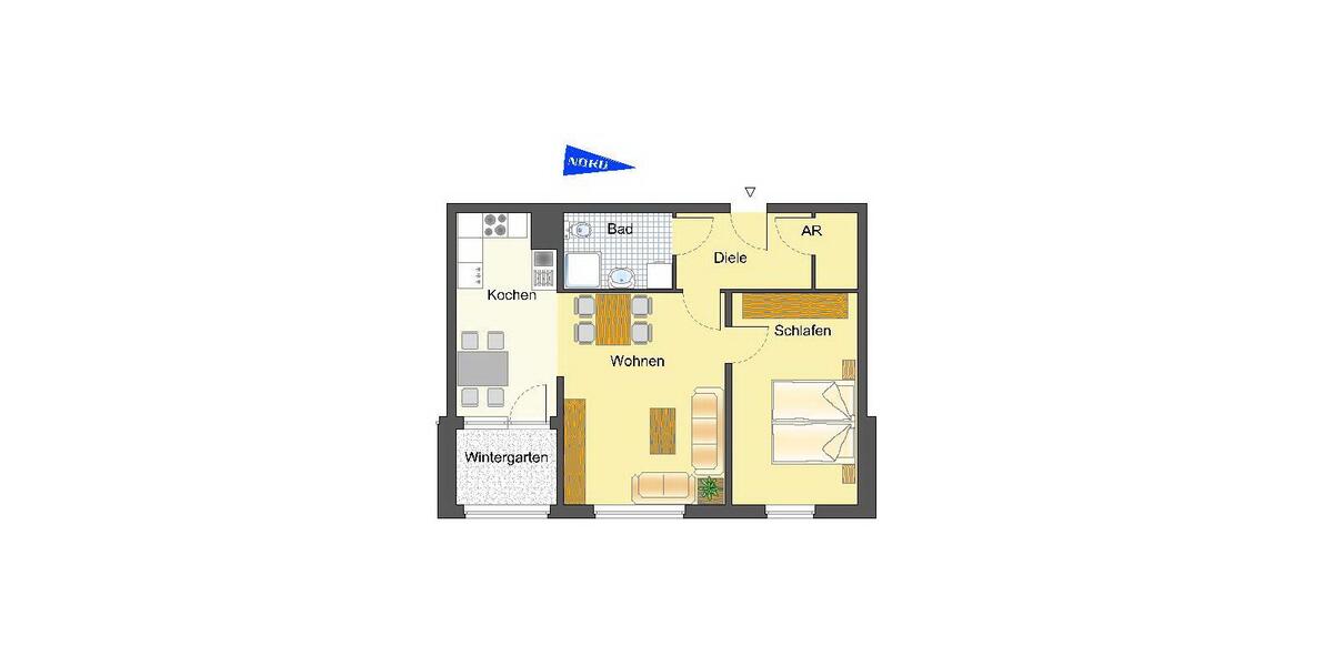 Etagenwohnung Recklinghausen König Ludwig - 2 Zimmer, 60 m&sup2;, 499&euro; | Angebot:26570901