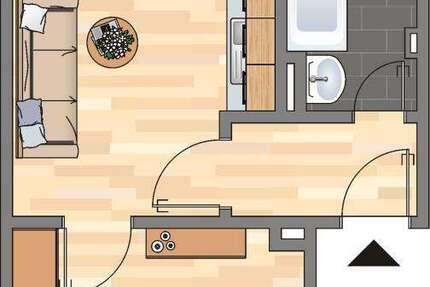 Wohnung Dortmund Innenstadt Ost - 1 Zimmer, 35 m&sup2;, 350&euro; | Angebot:26150025