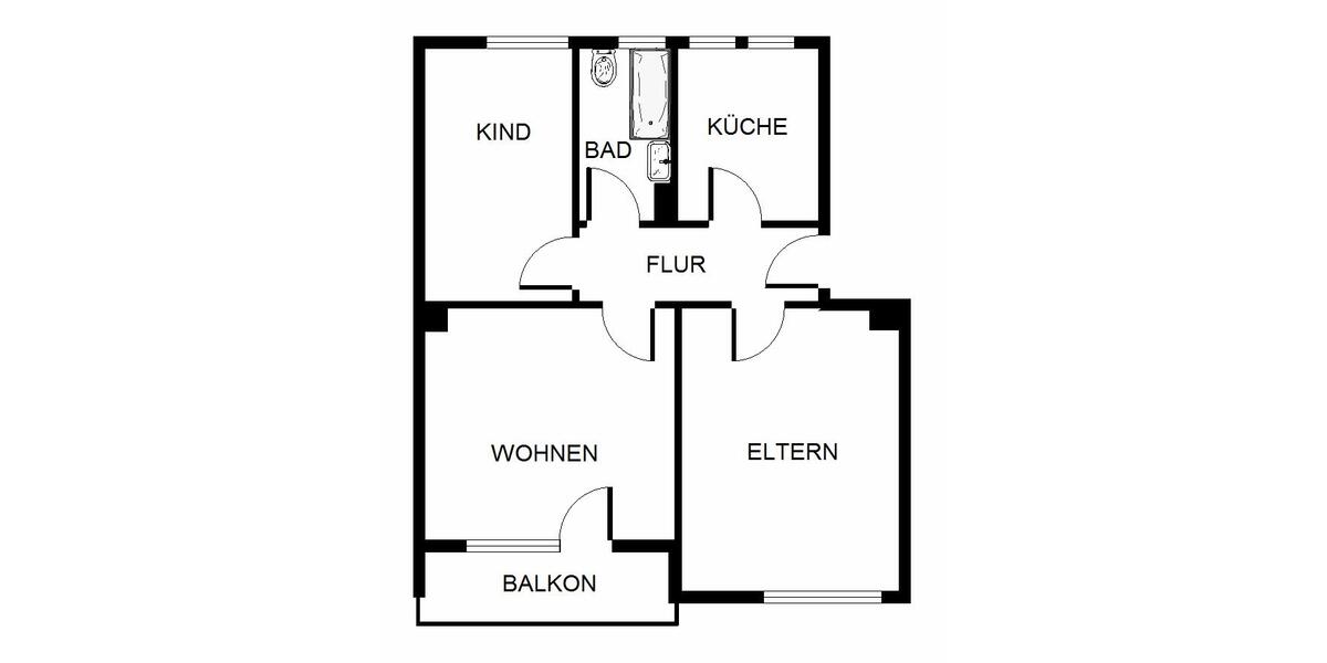 Etagenwohnung Gelsenkirchen Gelsenkirchen-Nord - 3 Zimmer, 58 m&sup2;, 469&euro; | Angebot:25305586