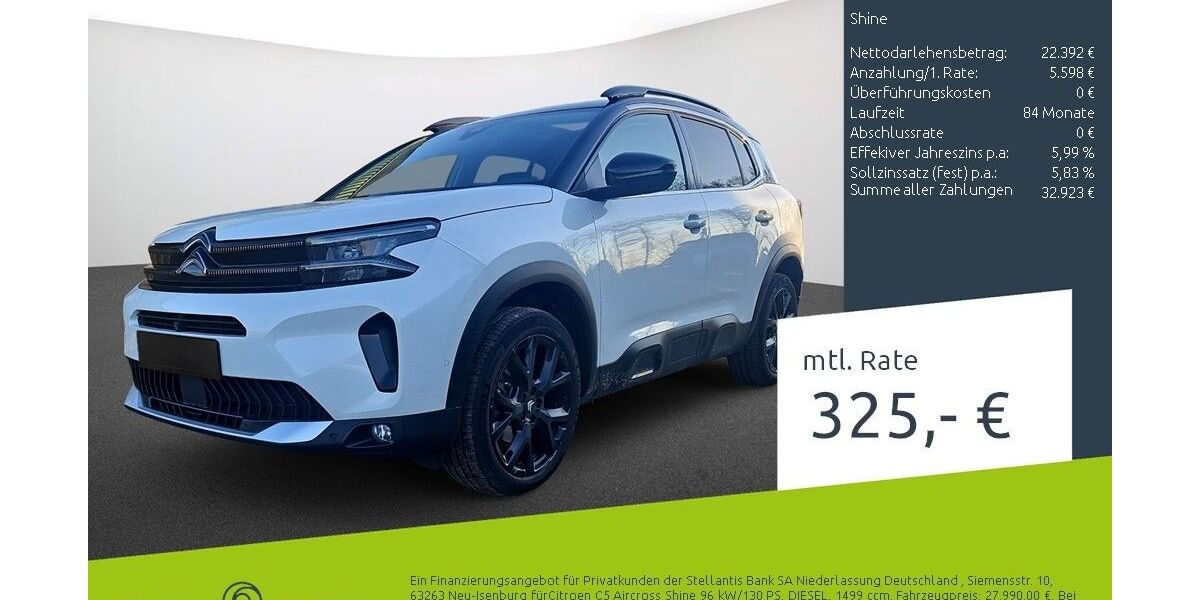 Citroen C5 Aircross 10.102 km 27.990 &euro; Dülmen 48249