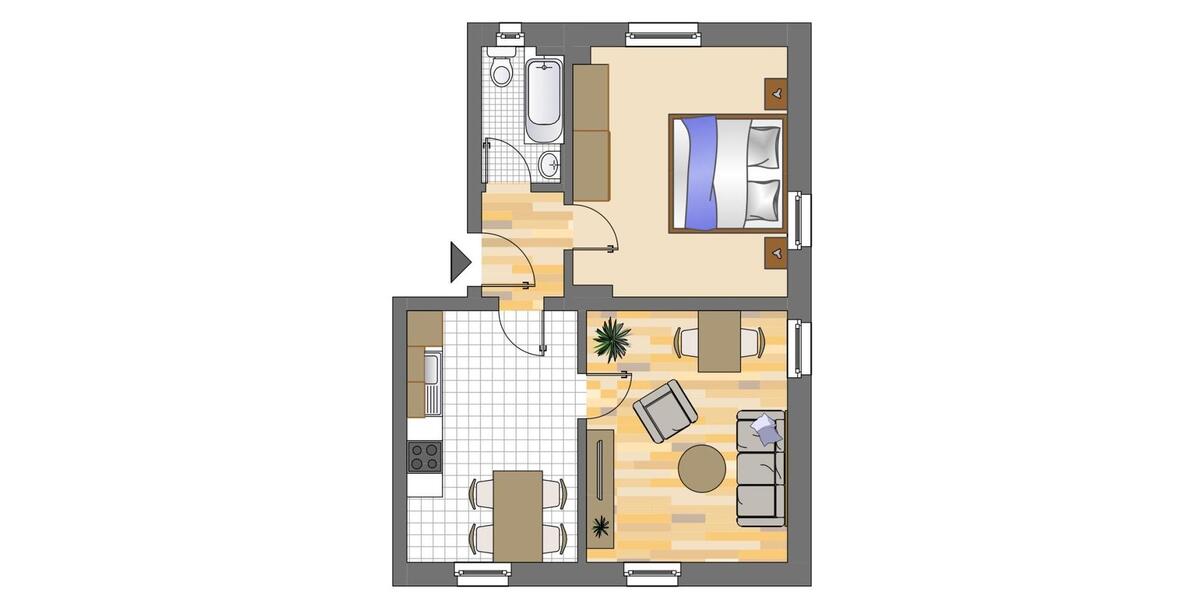 Dachgeschoßwohnung Dortmund Gartenstadt - 2 Zimmer, 40 m&sup2;, 410&euro; | Angebot:26003851
