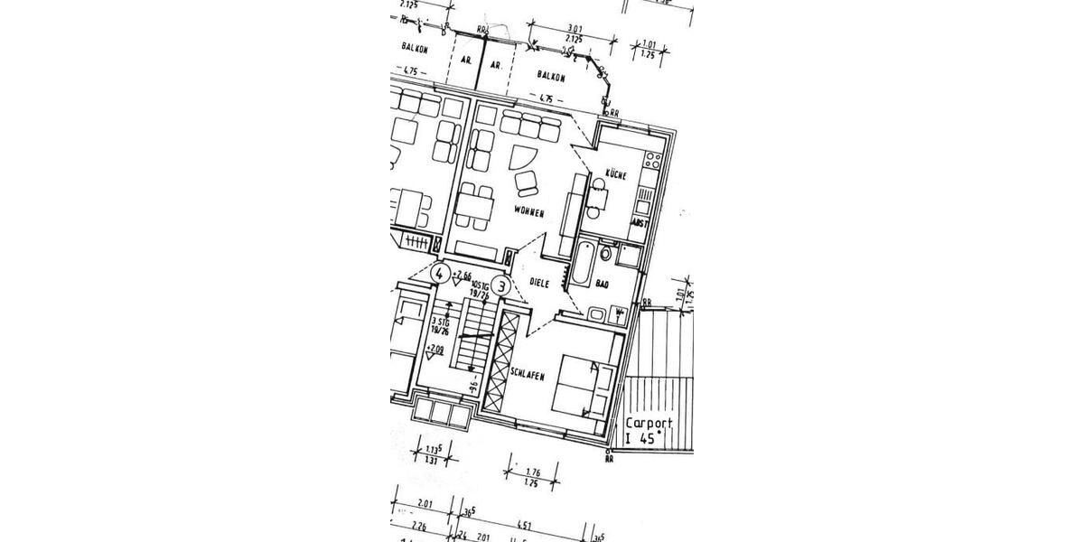 Etagenwohnung Schermbeck - 2 Zimmer, 62 m&sup2;, 263&euro; | Angebot:26490862