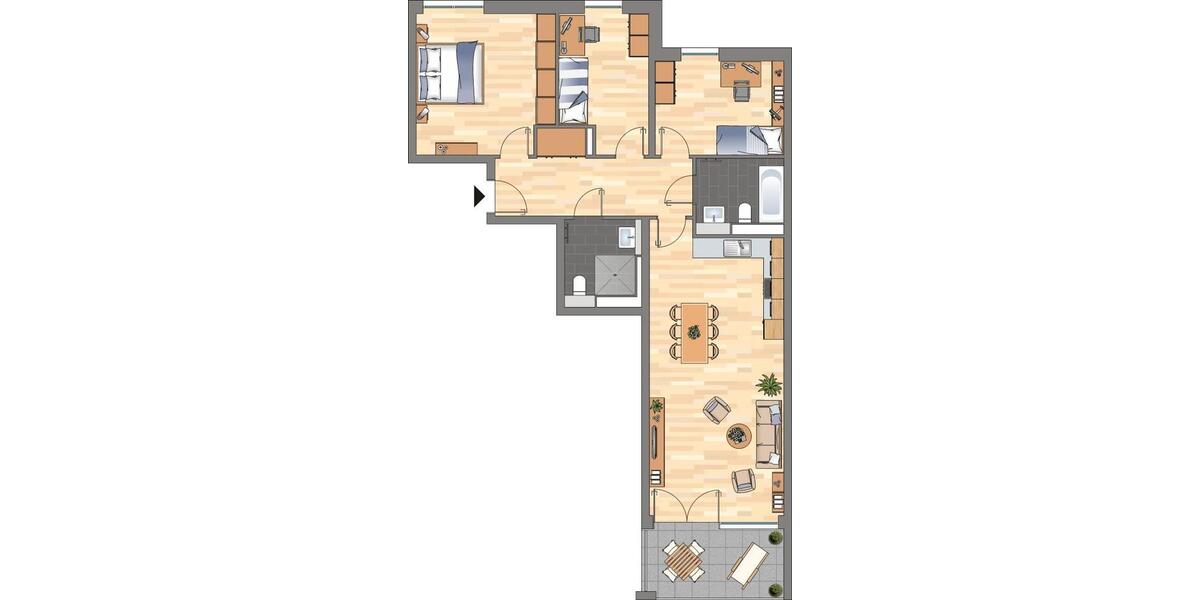 Etagenwohnung Essen Südviertel - 4 Zimmer, 100 m&sup2;, 1.249&euro; | Angebot:26661763