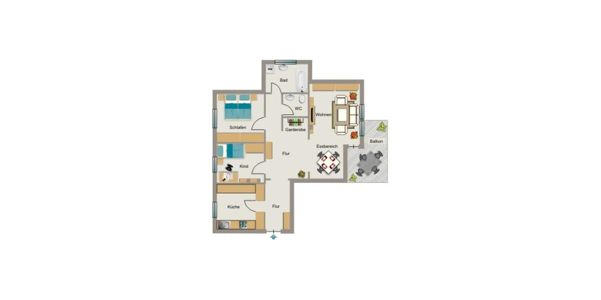 Etagenwohnung Recklinghausen Berghausen - 3.5 Zimmer, 81 m&sup2;, 579&euro; | Angebot:25409565