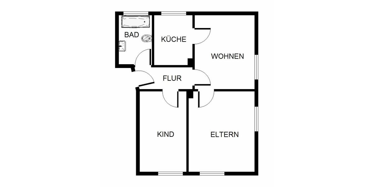 Erdgeschoßwohnung Gelsenkirchen Gelsenkirchen-Nord - 1.5 Zimmer, 52 m&sup2;, 399&euro; | Angebot:25330826