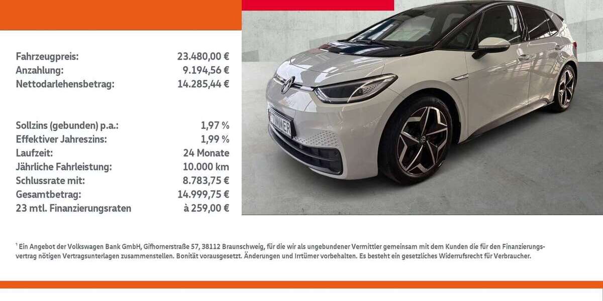 VW ID.3 27.433 km 23.480 &euro; Dülmen 48249