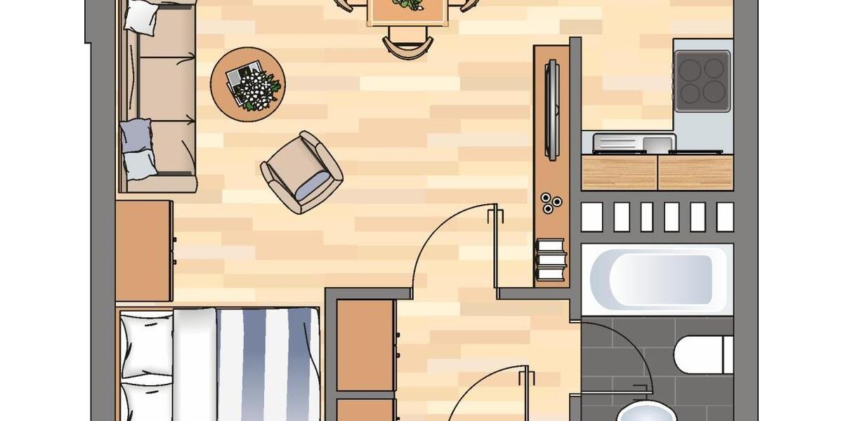 Erdgeschoßwohnung Essen Stadtbezirk VI - 1 Zimmer, 28 m&sup2;, 299&euro; | Angebot:26041761