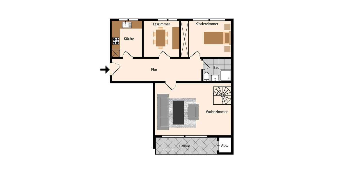 Etagenwohnung Dortmund Huckarde - 4 Zimmer, 102 m&sup2;, 319.000&euro; | Angebot:25716405