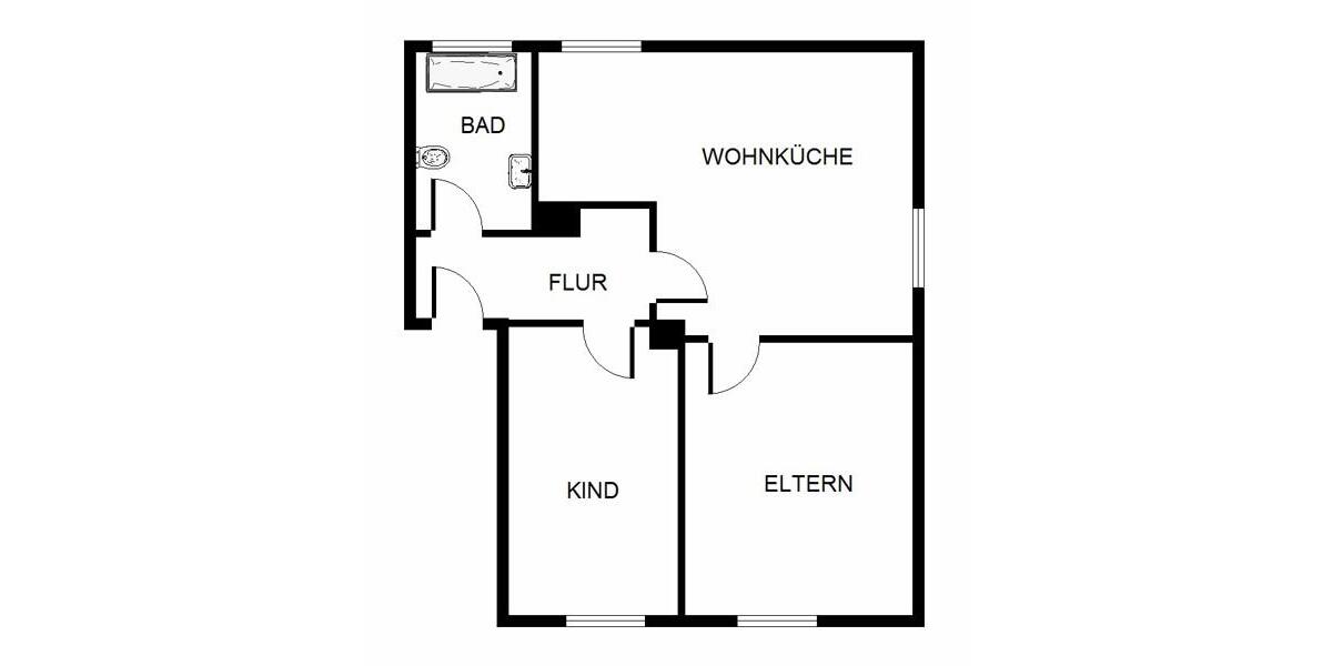 Erdgeschoßwohnung Essen Stadtbezirk IX - 3 Zimmer, 45 m&sup2;, 500&euro; | Angebot:25377678