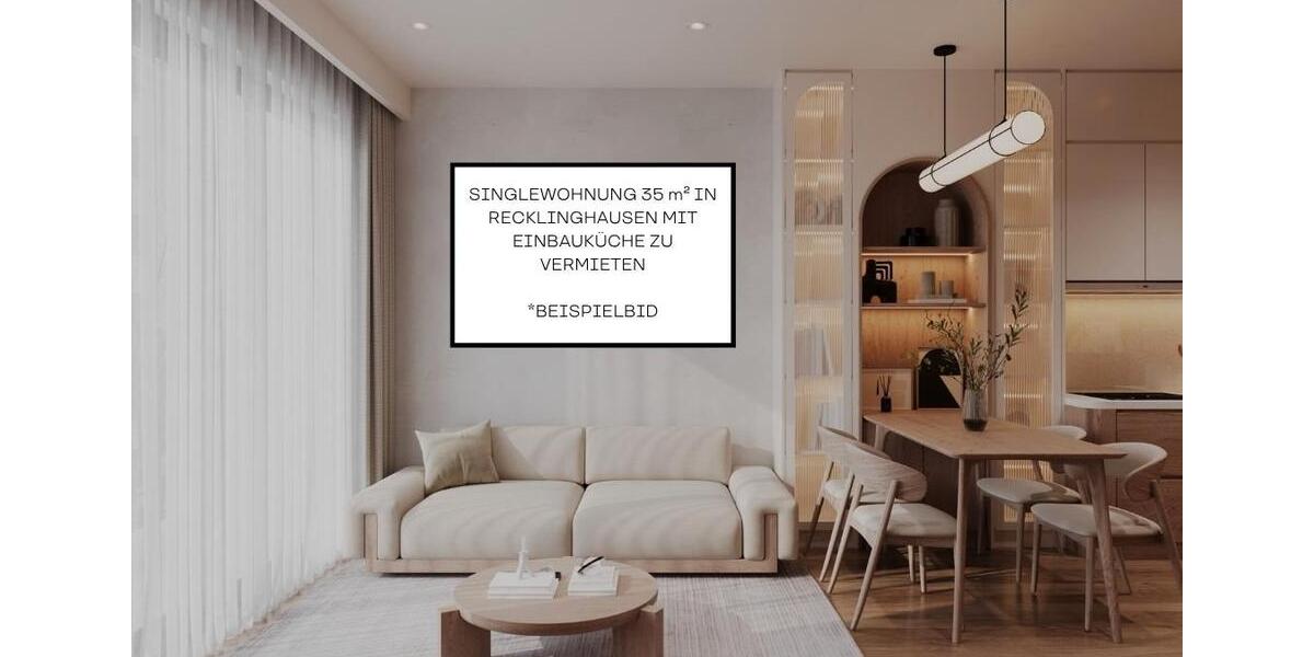 Erdgeschoßwohnung Recklinghausen Grullbad - 1 Zimmer, 35 m&sup2;, 300&euro; | Angebot:26587509