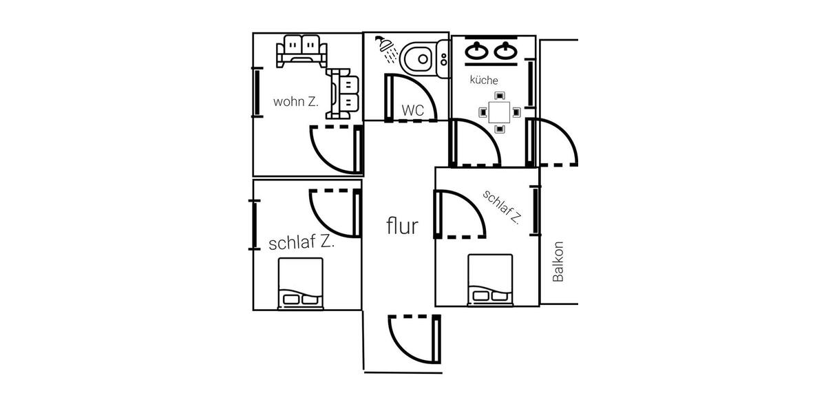 Etagenwohnung Oberhausen Osterfeld - 3 Zimmer, 69 m&sup2;, 115.000&euro; | Angebot:26754347