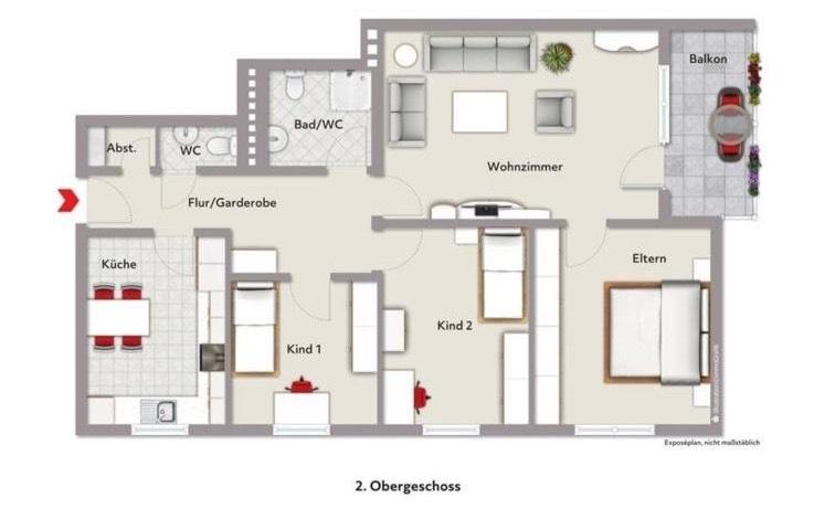Etagenwohnung Dülmen - 4 Zimmer, 91 m&sup2;, 900&euro; | Angebot:25660362