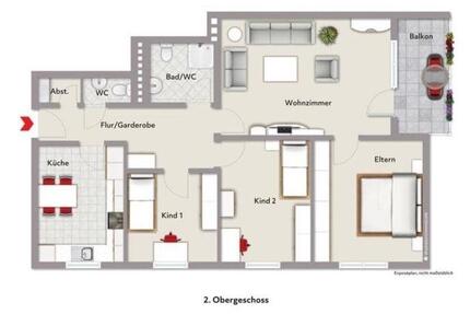 Wohnung Dülmen - 4 Zimmer, 91 m&sup2;, 900&euro; | Angebot:25660362