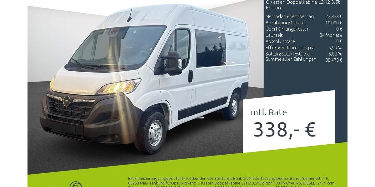 Opel Movano 1.504 km 33.333 &euro; Dülmen 48249