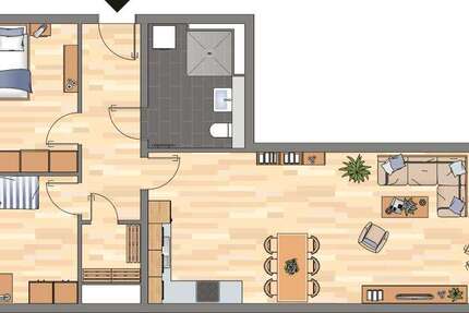 Wohnung Essen Südviertel - 3 Zimmer, 85 m&sup2;, 1.059&euro; | Angebot:26306603