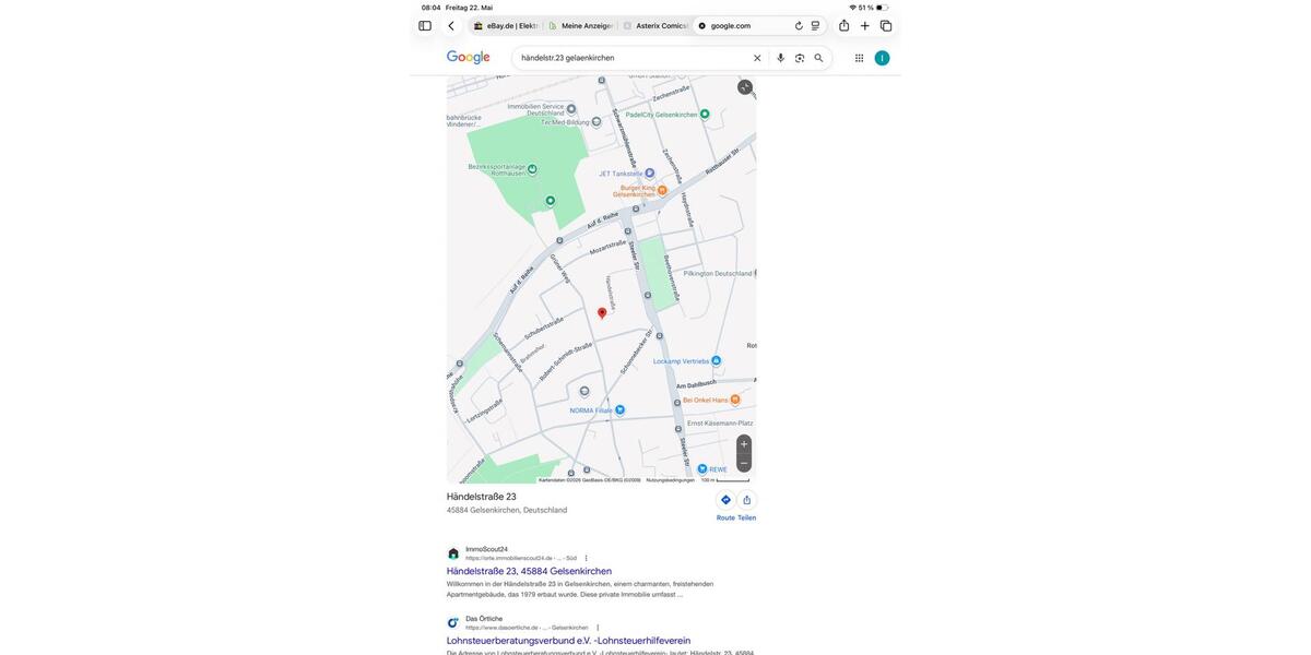 Etagenwohnung Gelsenkirchen Rotthausen - 2.5 Zimmer, 36 m&sup2;, 255&euro; | Angebot:26675440