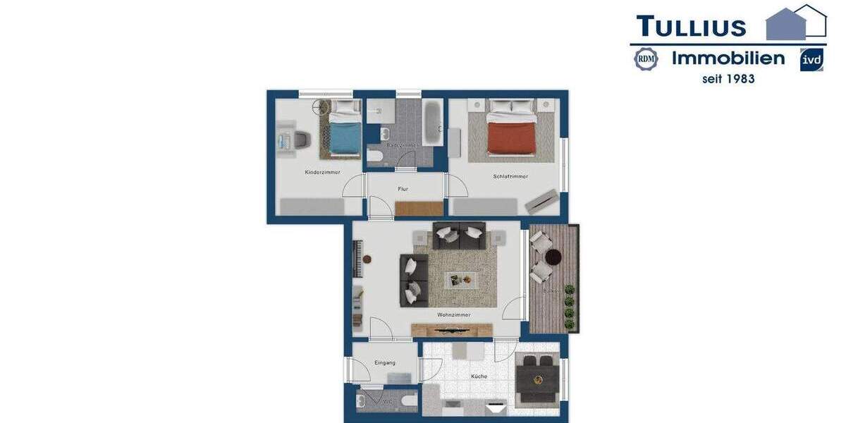 Etagenwohnung Essen Überruhr-Holthausen - 3 Zimmer, 91 m&sup2;, 195.000&euro; | Angebot:25703160