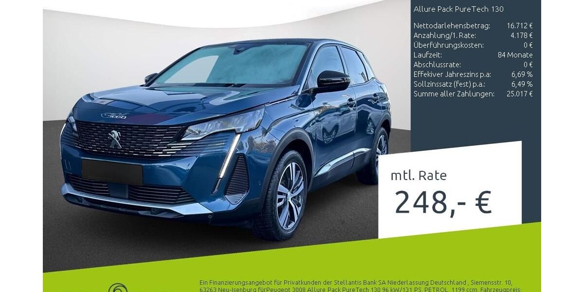 Peugeot 3008 18.481 km 21.230 &euro; Dülmen 48249