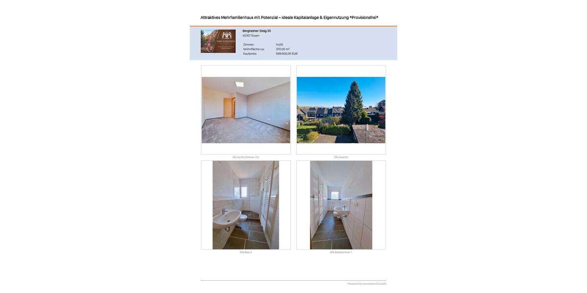 Mehrfamilienhaus, Wohnhaus Essen Stadtbezirk IV - 599.000&euro; | Angebot:26221165